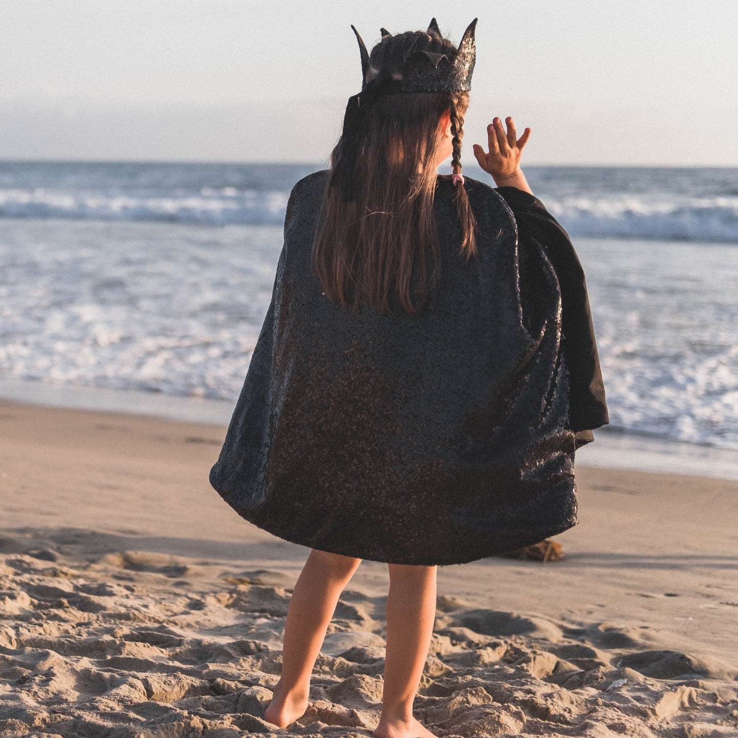 Black sequin cape