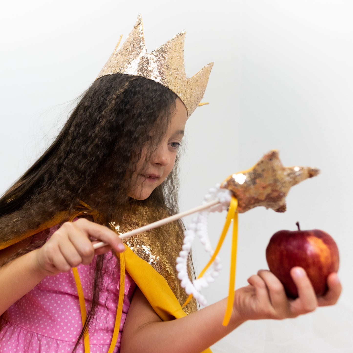 Gold sequin crown