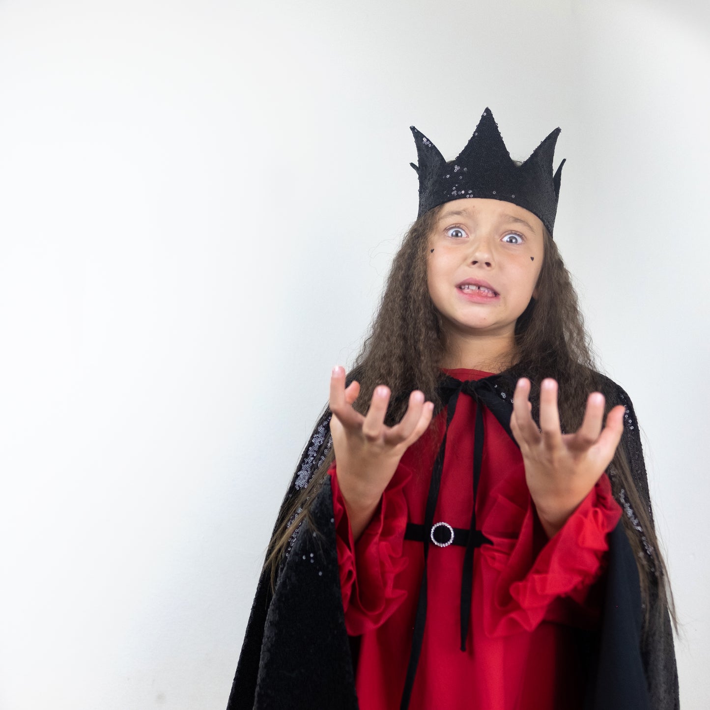 Black sequin crown