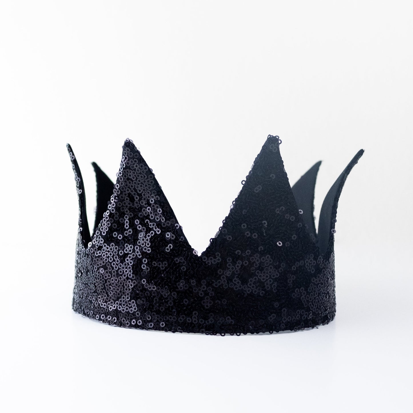 Black sequin crown