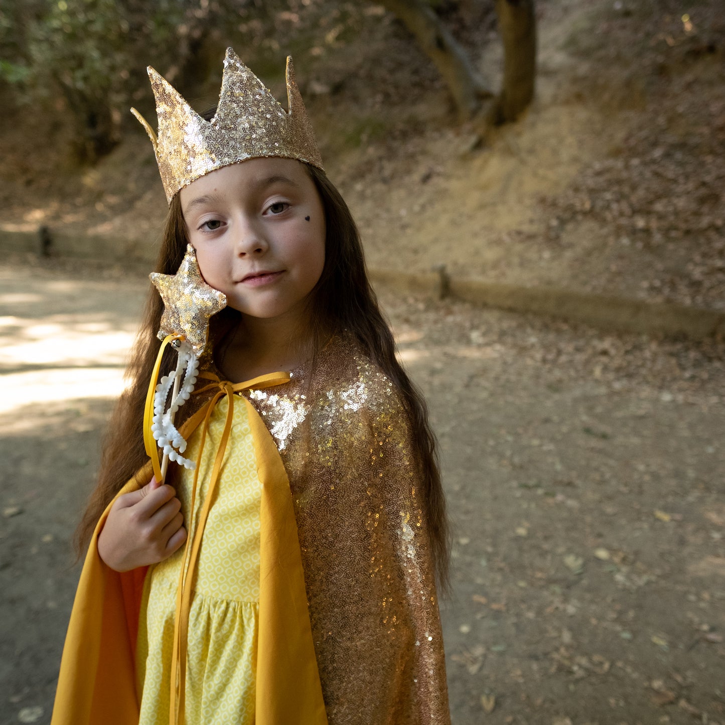 Gold sequin cape