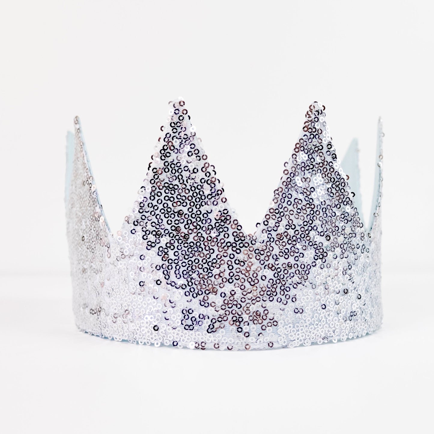 Silver sequin crown