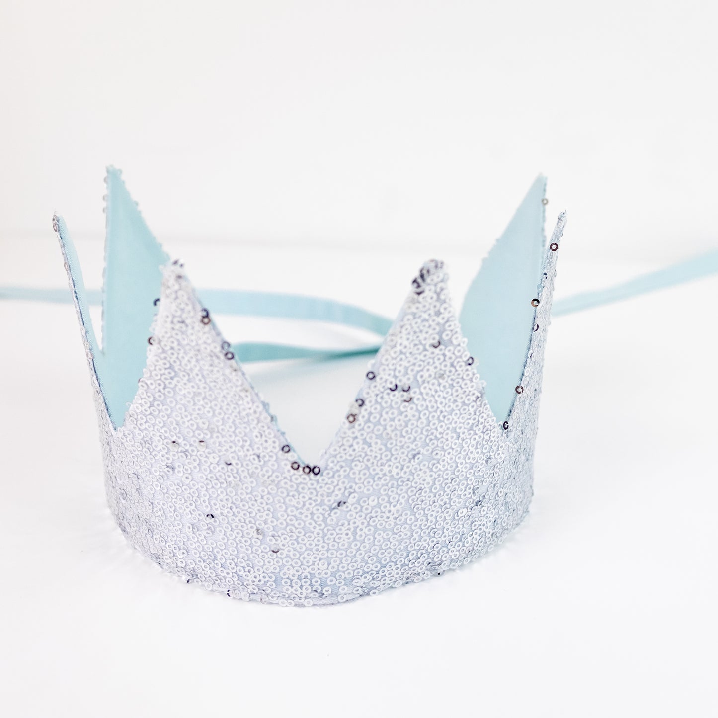 Silver sequin crown