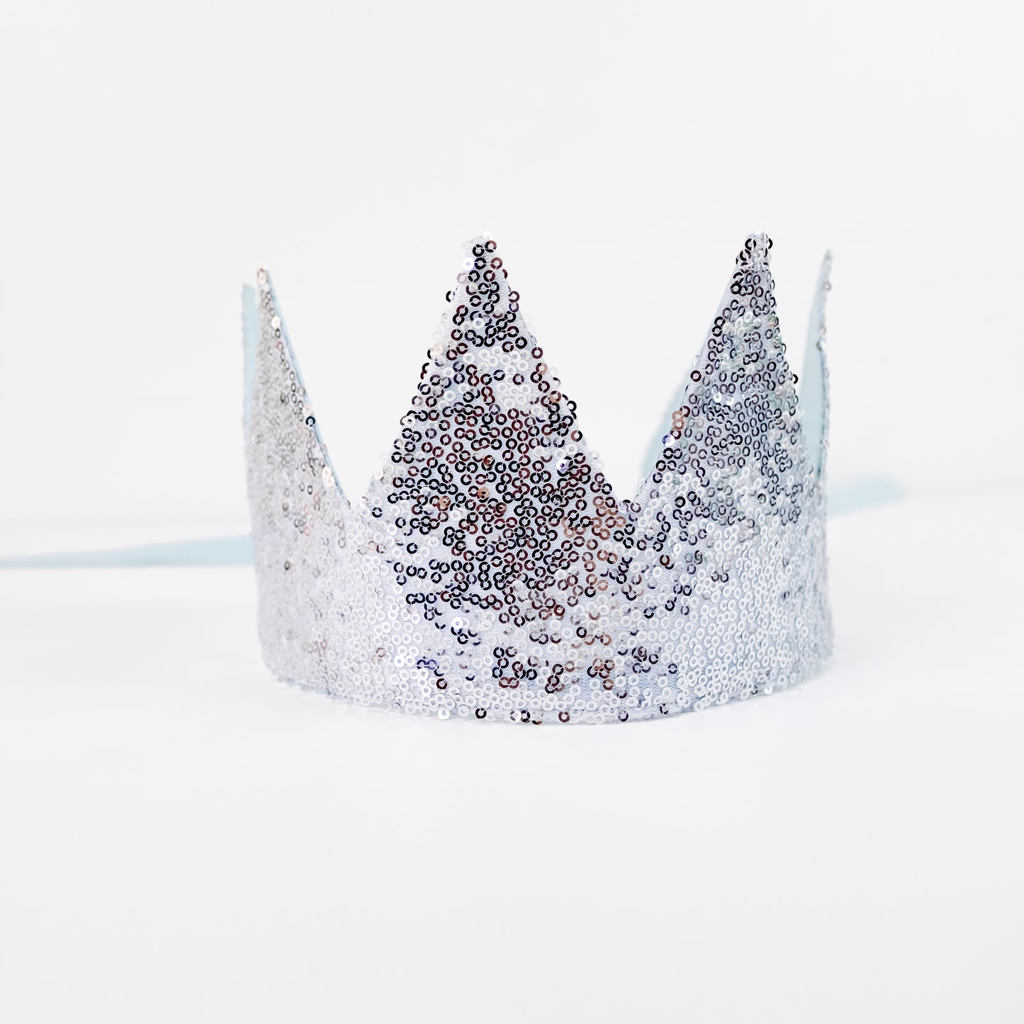 Silver sequin crown