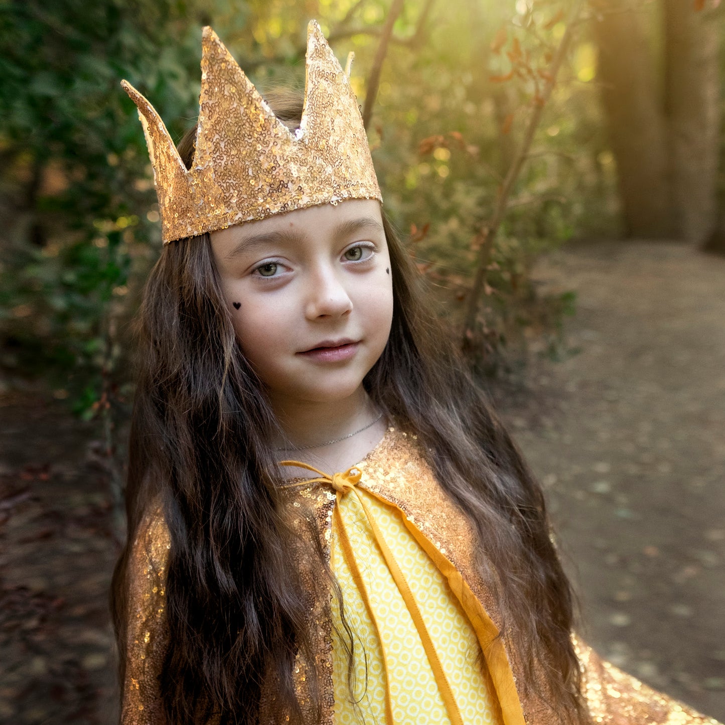 Gold sequin crown