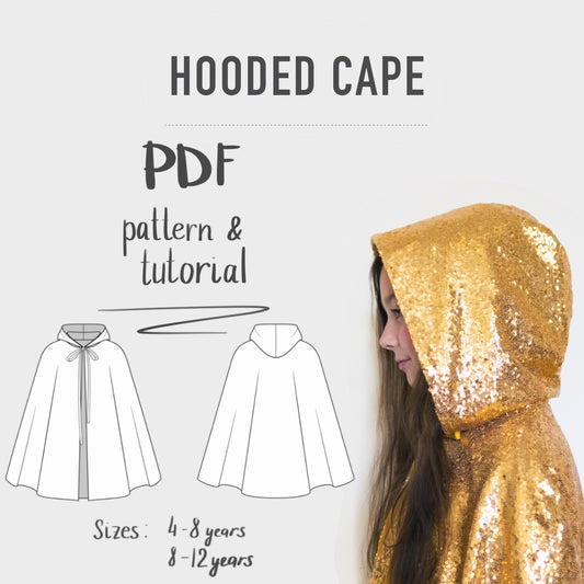 Hooded Cape Pattern, DIY kids cloak