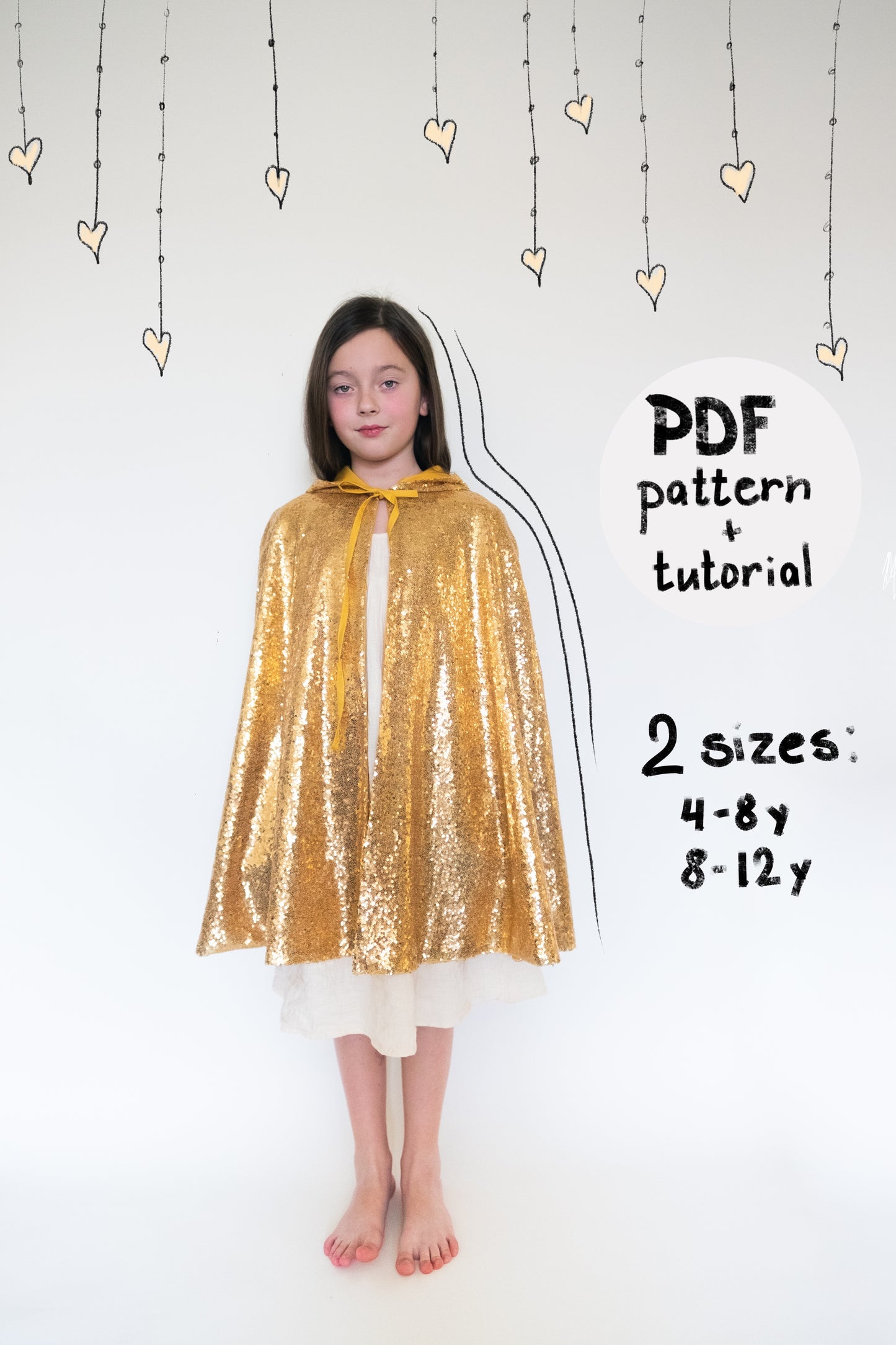 Hooded Cape Pattern, DIY kids cloak