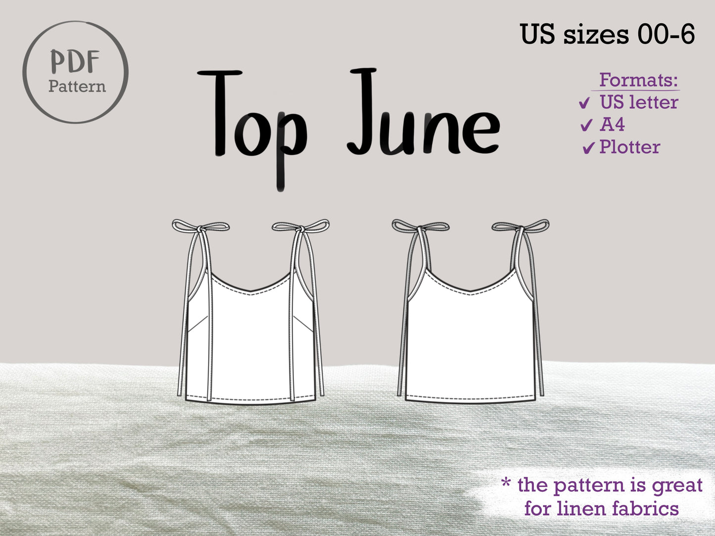 Top June digital sewing pattern